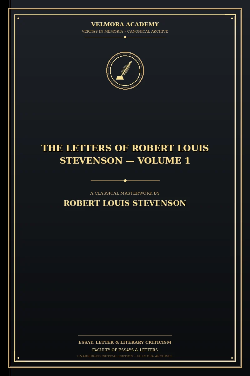Cover of The Letters of Robert Louis Stevenson — Volume 1