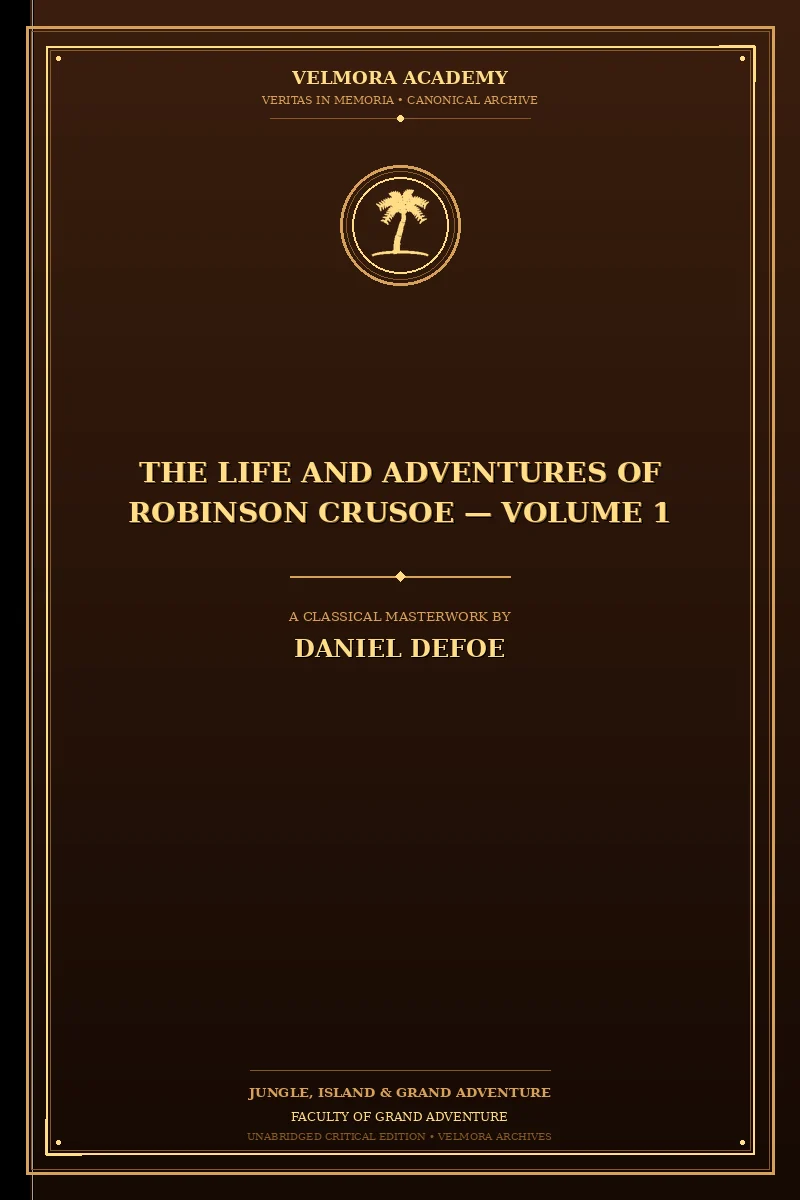 Cover of The Life and Adventures of Robinson Crusoe — Volume 1