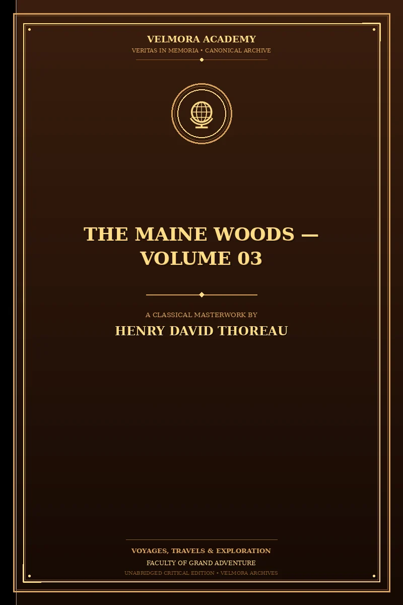 Cover of The Maine Woods — Volume 03