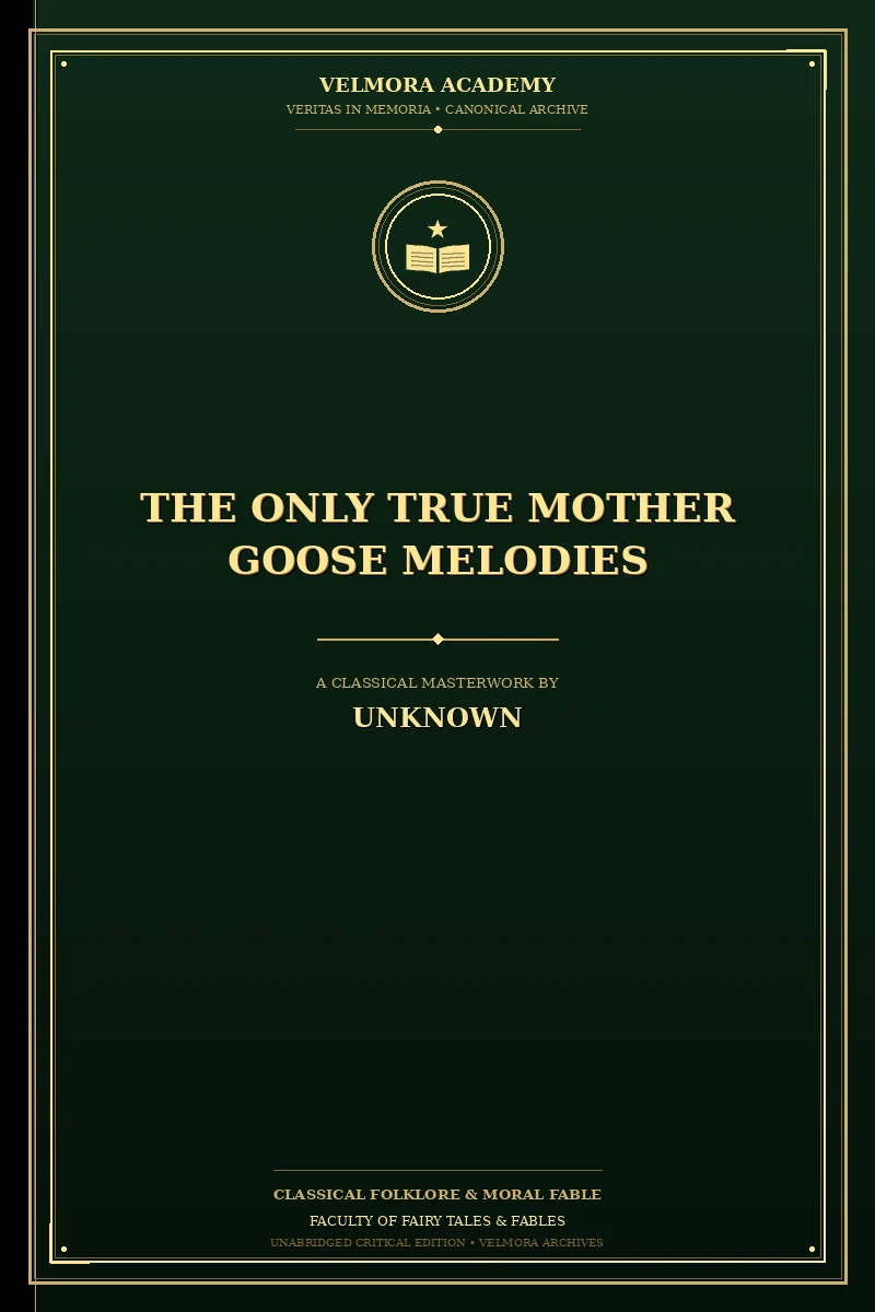 Cover of The Only True Mother Goose Melodies — Without Addition or