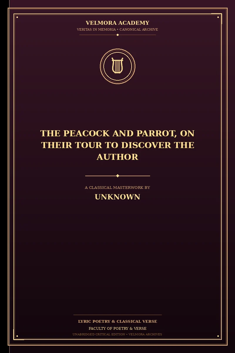 Cover of The Peacock and Parrot, on Their Tour to Discover the Author