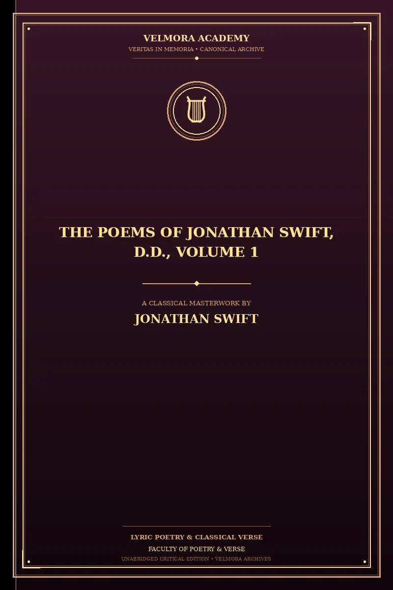 Cover of The Poems of Jonathan Swift, D.D., Volume 1