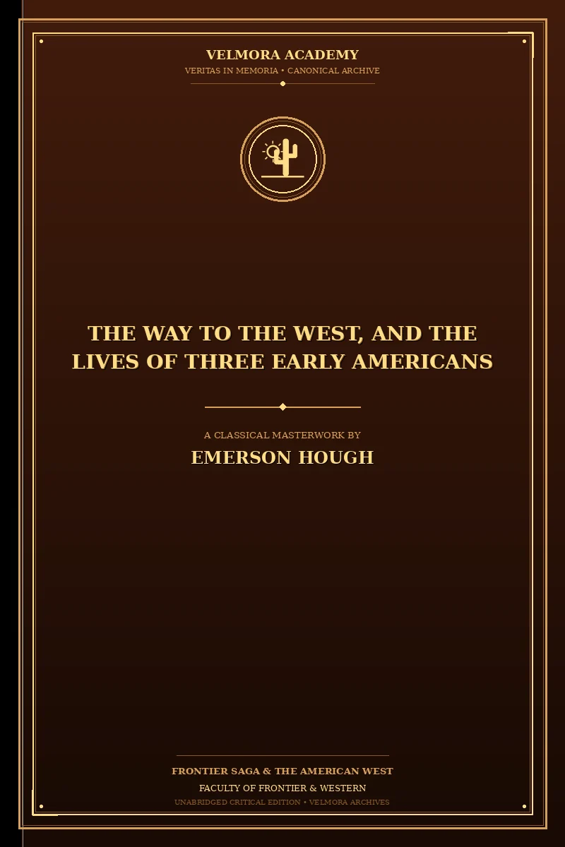 Cover of The Way to the West, and the Lives of Three Early Americans
