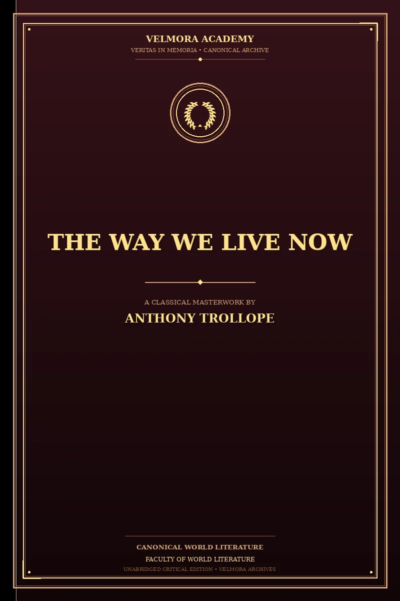 Cover of The Way We Live Now
