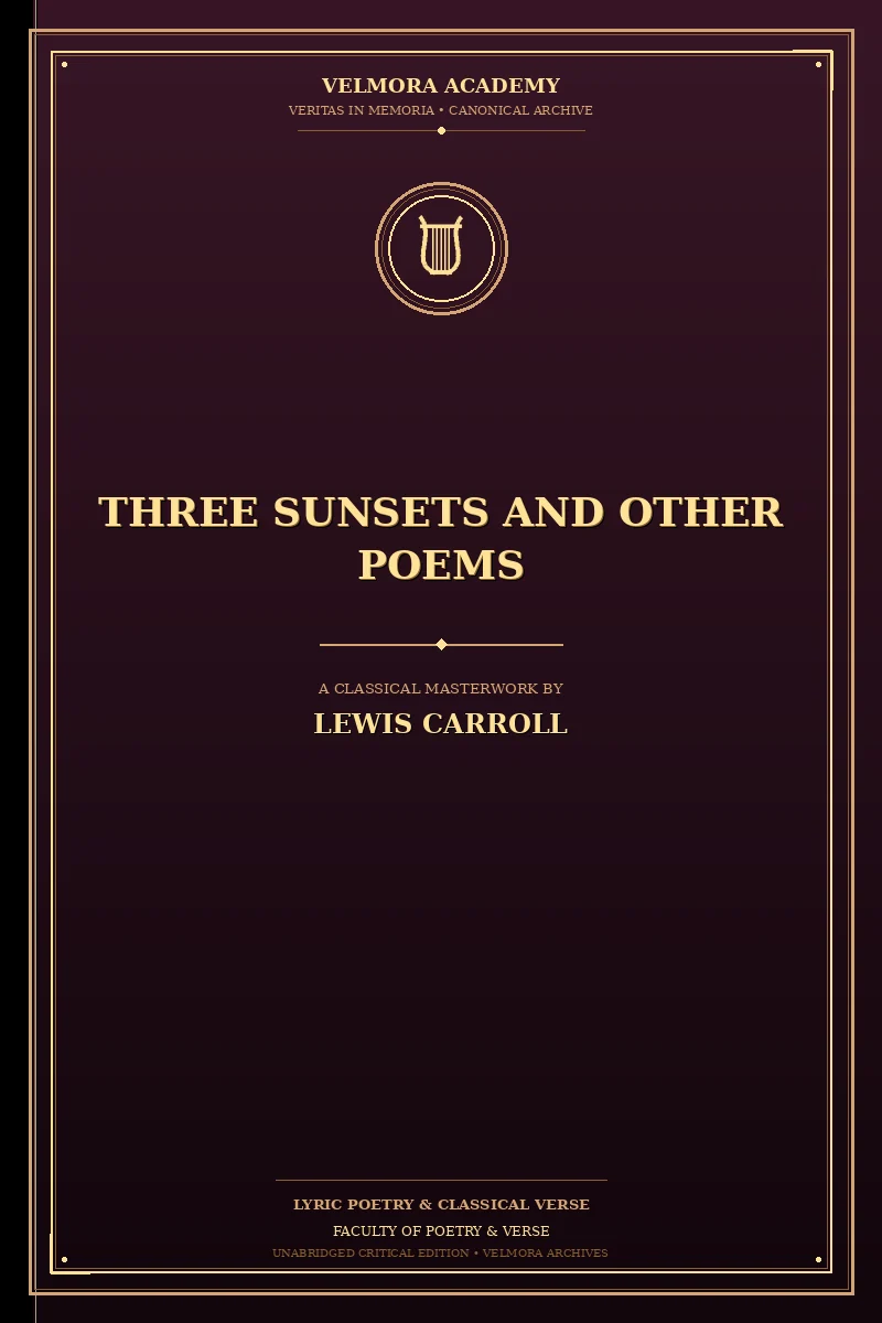 Cover of Three Sunsets and Other Poems