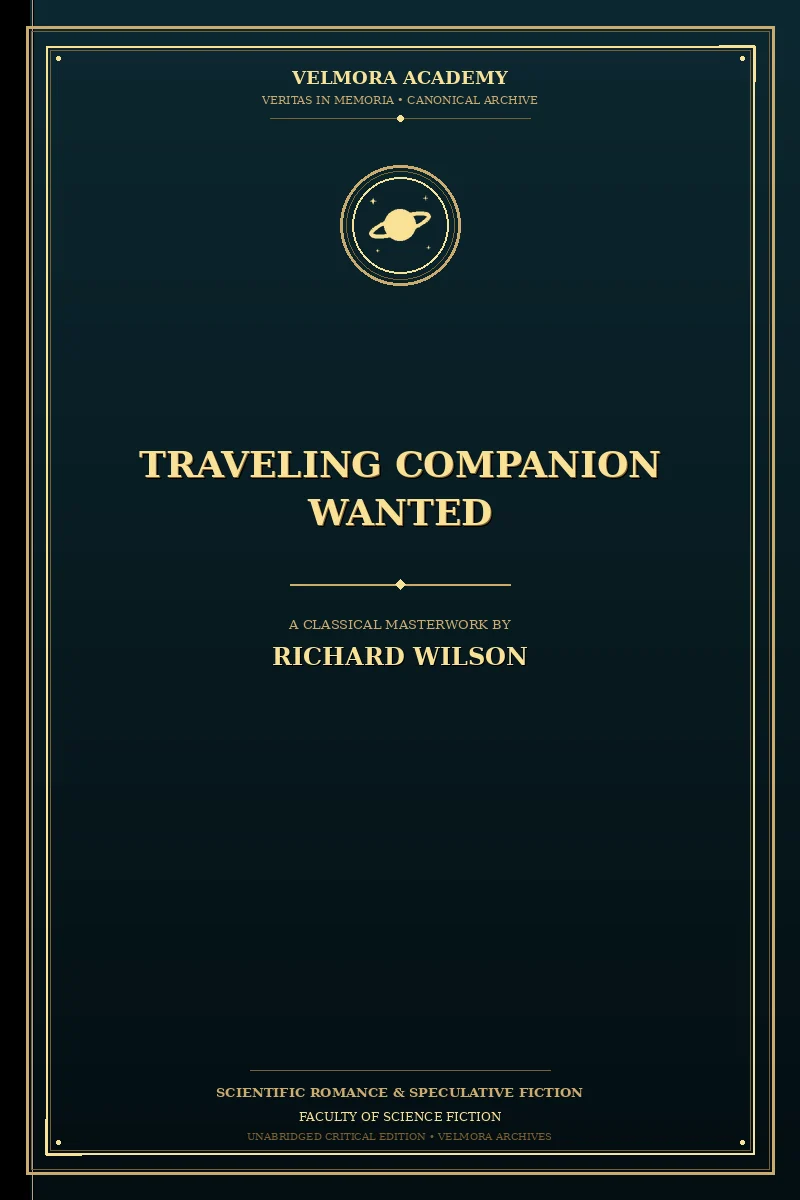 Cover of Traveling Companion Wanted