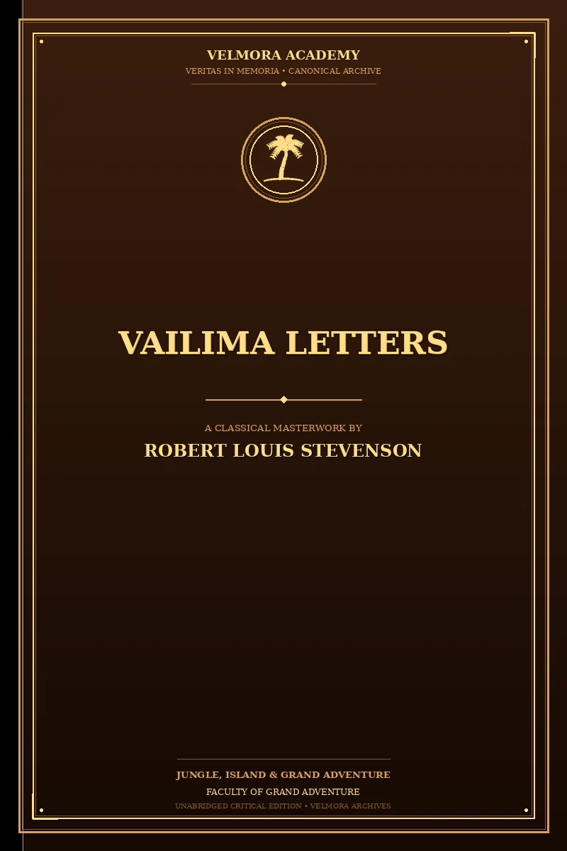 Cover of Vailima Letters