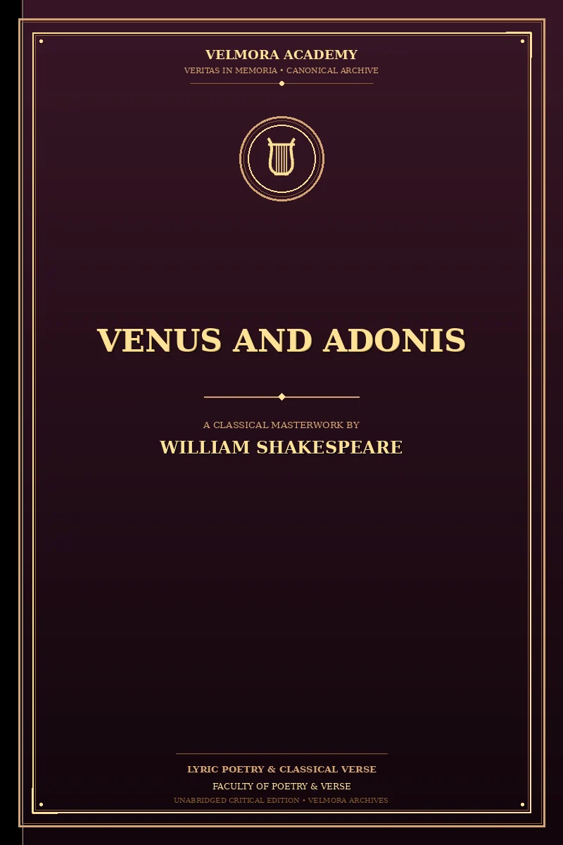 Cover of Venus and Adonis