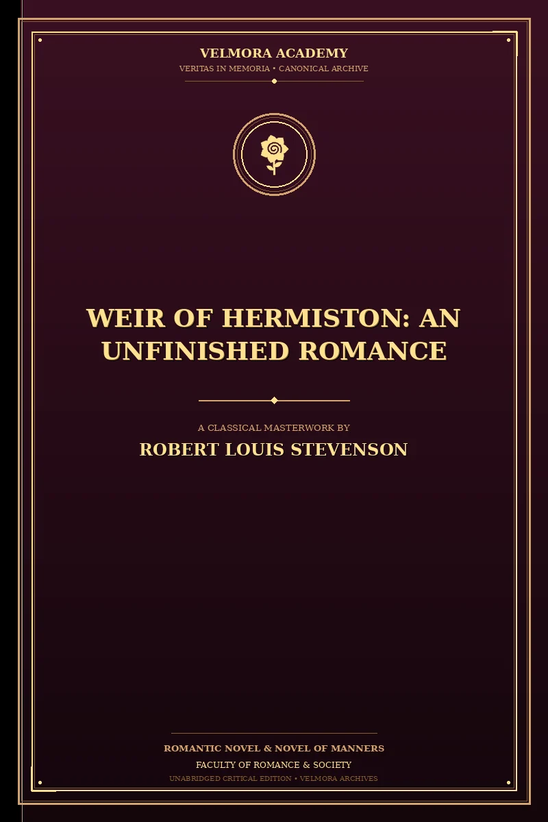 Cover of Weir of Hermiston: An Unfinished Romance