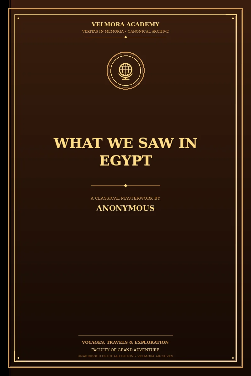 Cover of What We Saw in Egypt