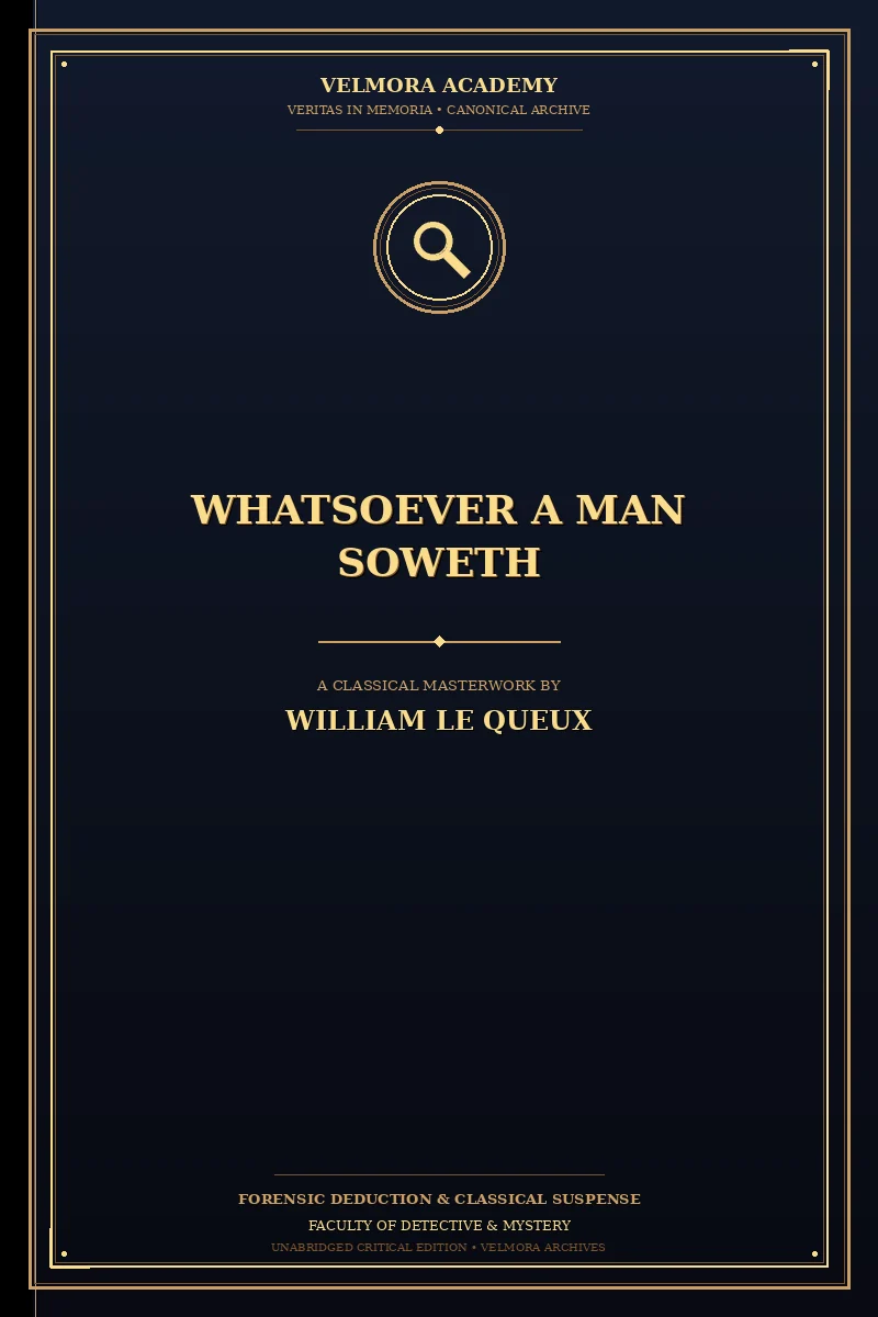 Cover of Whatsoever a Man Soweth