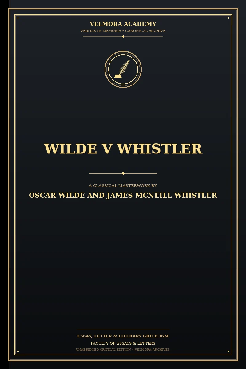 Cover of Wilde v Whistler