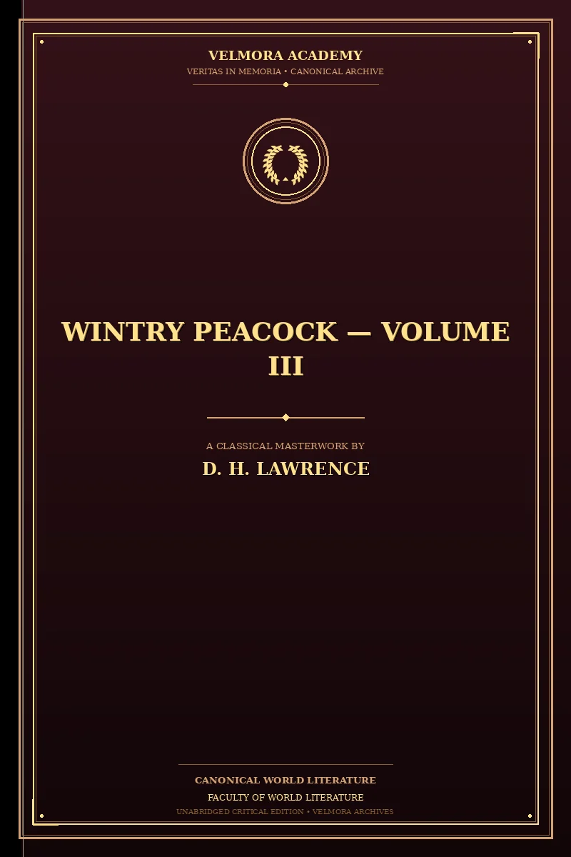 Cover of Wintry Peacock — Volume III
