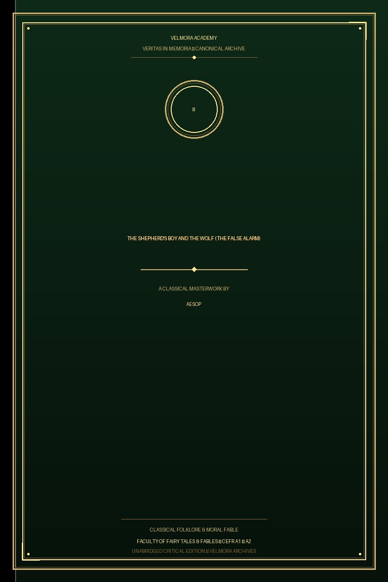 Cover of The Shepherd's Boy and the Wolf (The False Alarm)